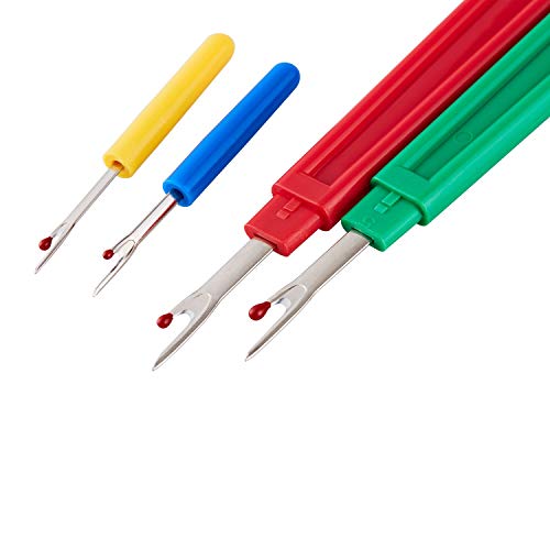 Seam Ripper and Thread Remover Kit,2 Big and 2 Small Sewing Stitch Thread Unpicker and 1 Sewing Trimming Scissor Nipper Tool for Thread Remove. - Thumbnail 4