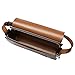 GEMATE  Women's Genuine Leather Chain Nubuck Flap Shoulder Bag (camel) 