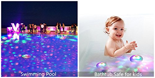 FTSTC baby pool light Waterproof Swimming Pool Lights, RGB, 7 Modes, Battery Operated Floating Pool Light Bulb for Pool, Pond, Hot Tub or Party Decorations