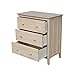 International Concepts Dresser with 3 Drawers, Unfinished