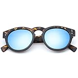 WearMe Pro - Round Matte Frame Mirrored Sunglasses