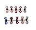 cuhair 10pcs Crystal Rhinestone Assorted Bangs Mini Hair Claw Clip Hair Pin Flower Accessories for Girl Women Baby Mix Colored by cuhair