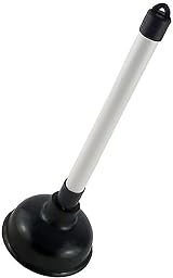 HAADI Sink Plunger 100mm Cup, 225mm Handle, White/Black – Lightweight view 4