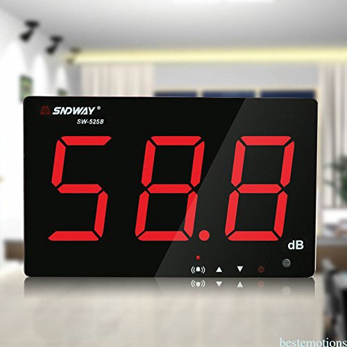 TestHelper Sound Level Meter Tester 30-130db,Large Screen LCD Display Wall Hanging Type Decibel Noise Measuring with Alarm (Sound Level Meter with Data Logger)