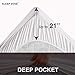 SLEEP ZONE Mattress Topper Full Size Mattress Pad, Cooling Quilted Fitted Mattress Cover, Machine Washable Mattress Protector, Soft Fluffy Down Alternative, Deep Pocket 8~21 inch (White, Full)