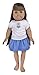 Fibre Craft Springfield Collection: White T-Shirt with Flower Emblem and Lavender Skirt