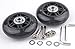 Yaphetss 1 Pair Luggage Suitcase Replacement Rubber Wheels (Style 4, 64mmx22mm)