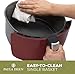 Paula Deen 9.5 QT (1700 Watt) Family-Sized Air Fryer, Rapid Air Circulation System, Single Basket System, Ceramic Non-Stick Coating, Simple Knob Controls, 50 Recipes, 1-Year Warranty (Merlot)