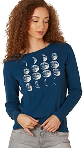 Green 3 Made in USA Organic Moon Phases Tee (M, Deep Sea)