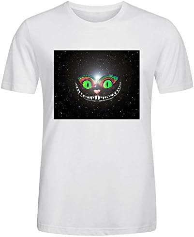 Cheshite Cat Men's cotton T shirt O neck White