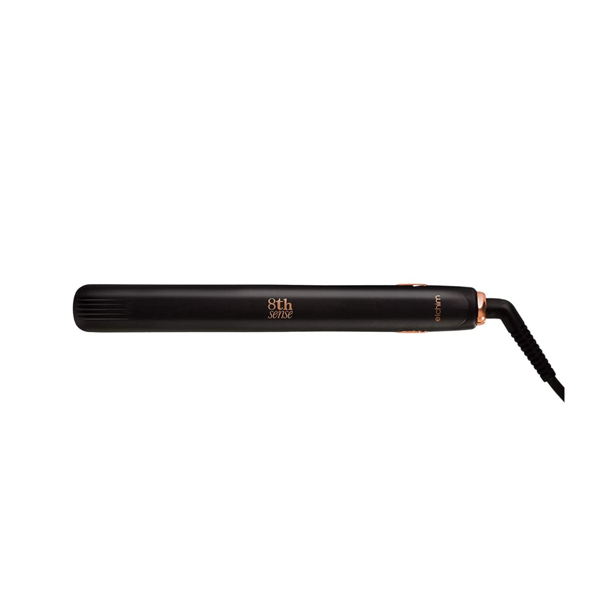 Elchim 8th Sense Styler: Hair Straightener with Titanium & Ceramic Plates, Dual-Universal Voltage, Flat Iron with 11 Heat Settings, Travel Bag Included, Black