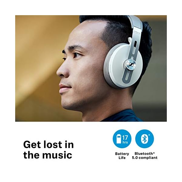 Sennheiser-Momentum-3-Wireless-Noise-Cancelling-Headphones-with-Alexa-built-in-Auto-OnOff-Smart-Pause-Functionality-and-Smart-Control-App-Sandy-White Sennheiser Momentum 3 Wireless Over-Ear Wireless Headphones, White (Sandy White)