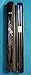 JapanBargain 3642, Japanese Portable Bamboo Chopsticks with Case, Yuzen Pattern Blue Floral Print, Made in Japan