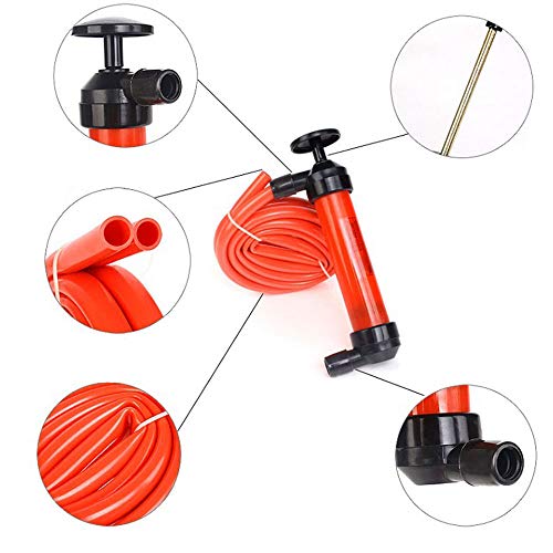 Hand Fuel Pump Kit Multi-Purpose Handle Siphon Transfer Pump for Gas Diesel Petrol Oil Fluids Water Air and Other Fluids