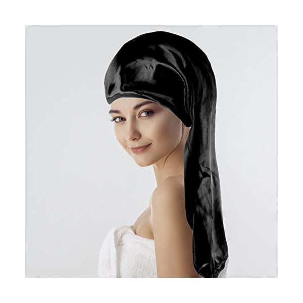 KissDate-3-PCS-Extra-long-Satin-Bonnet-Adjustable-Silk-Night-Sleep-Cap-Sleeping-Head-Cover-with-Wide-Elastic-Band-Hair-Loss-Cap-for-Women-Girl-Sleeping-Spa-Long-Curly-Hair-Protection KissDate 3 PCS Extra long Satin Bonnet, Adjustable Silk Night Sleep Cap, Sleeping Head Cover with Wide Elastic Band, Hair Loss Cap for Women Girl Sleeping Spa Long Curly Hair Protection
