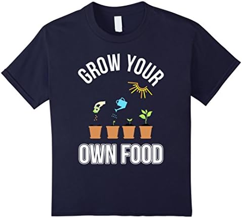 Kids Grow-Your Own-Food,Gardener,Gardening,Gift,Lovers T-Shirt 4 Navy
