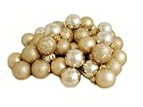 Northlight 32ct Shatterproof Champagne 4-Finish Christmas Ball Ornaments 3.25