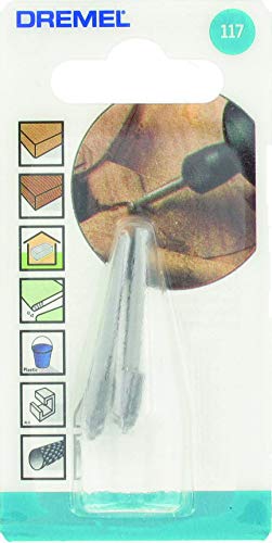 Dremel 117 Hochgeschwindigkeits-Fräser - Zubehörsatz für Multifunktionswerkzeug mit 2 Fräsern à 6,4mm zum Schneiden, Gravieren und Fräsen in Kunststoff, Holz, Plexiglas, Gummi, Leder u.v.m, 6,3 mm – Bild 6