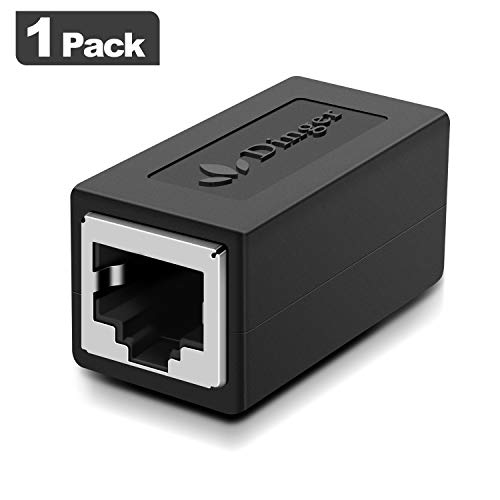 RJ45 Coupler in-Line Coupler Cat7 Cat6 Cat5 Cat5e Network Cable Extender Adapter, Support 100BASE-TX (1 Pack)