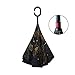 All agree Ethnic Sun Face In Golden Dreamcatcher Inverted Umbrella Double Layer Windproof UV Protection Compact Car Reverse Umbrella