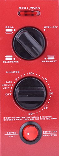Elite EBK-1782R Maxi-Matic 3-in-1 Deluxe Breakfast Station, Red - Thumbnail 2