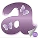 Wall Letters a Purple Butterfly Decorative Wall Letter for Children's Nursery Baby's Room Baby Name Girls Bedroom Decor - Alphabet Initial Vinyl Stickers Decals Kids Decorations Graphics Butterflies