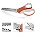 P.LOTOR 9.3 Inches Handled Professional Stainless Steel Dressmaking Sewing Craft Scissors, Pinking Shears (Serrated-Orange)