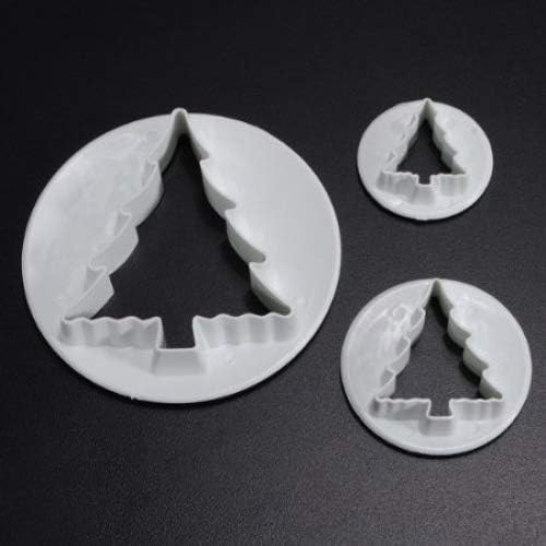 Amazon Com 3pcs Plastic Christmas Tree Cookie Cake Fondant