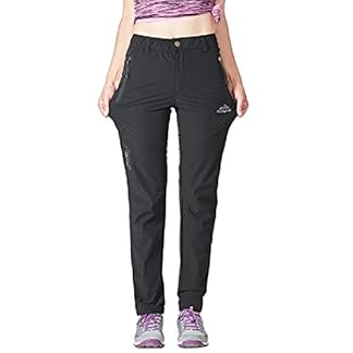Donhobo womens quick dry hiking pants ultralight uv protection durable camping trousers with zip pockets