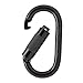 Auto Locking Carabiner 27KN - Fusion Climb® Ovatti - Professional Rock Climbing Carabiner - Heavy Duty Steel Auto Locking Carabiner for Climbing, Rappelling, D Shaped - UIAA ANSI Compliant