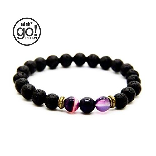 Got oils? amy lava rock bracelet (purple)