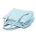 COCIFER Women Top Handle Satchel Handbags Tote Purse (Cyan)