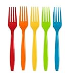 Rainbow Heavy Duty Disposable Forks - 50 Count
