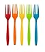 Rainbow Heavy Duty Disposable Forks - 50 Count