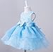 Layered Dresses for Juniors Girl Dress Baby Kids Newborn Flower Lace Party Birthday Wedding Infant Ruffles Tulle Tutu Ball Gown Size 6-12 Months Bridal Special Occasion Tops (Blue M)