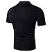 Men's Tee,Neartime Slim Sports Short Sleeve Casual Polo Shirt T-shirts Tops (L, Black)