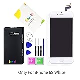Skerzi LCD Display For iPhone 6S 4.7inch LCD Screen Replacement Kit Digitizer Touch Screen with Frame Display Assembly with 3D Touch and Repair Tools (White)