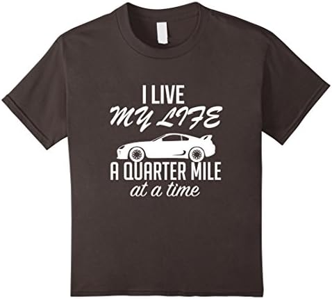 unisex-child I Live My Life a Quarter Mile at a Time T-shirt 8 Asphalt