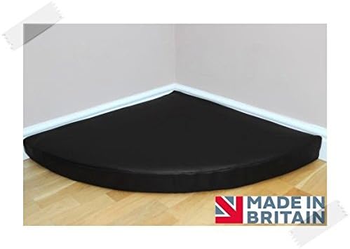 ECO – Faux Leather Corner Bed for animal, Removable insert. PET BEDS UK MANUFACTURER (Black, large 40"*40"*4")