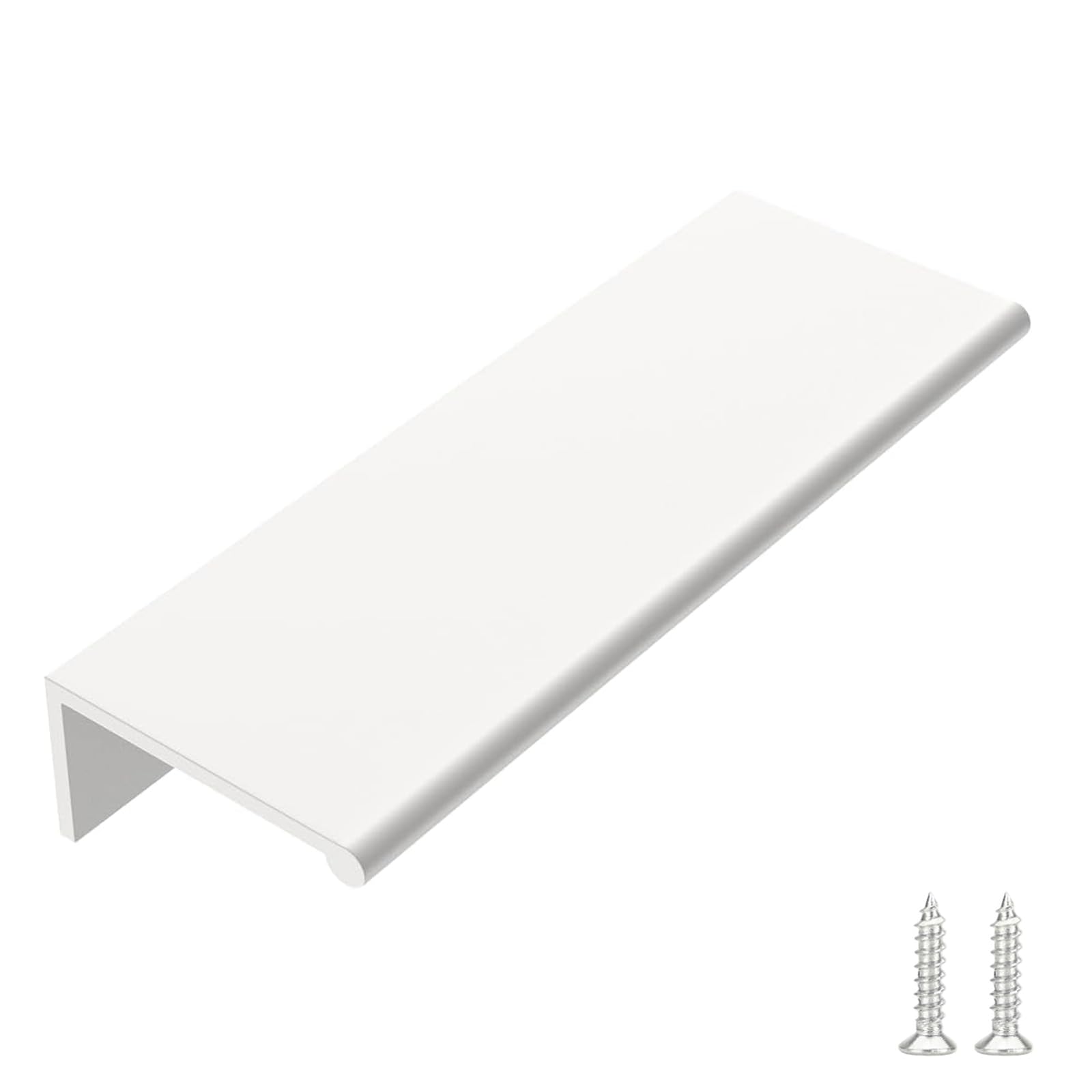 Photo 1 of goldenwarm 15 Pack White Finger Edge Pulls Drawer Finger Pulls Kitchen Hardware Handles Bedroom Dresser Drawers, 3in Hole Centers