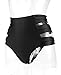 COCOSHIP Women's High Waist Side Straps Bikini Bottom Scrunch Butt Ruched Brief