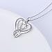 925 Sterling Silver Infinity Faith Hope Love Heart Pendant Necklace for Women