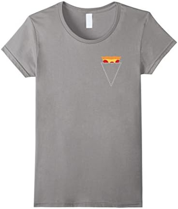 Women's Pizza Pocket T Shirt Small Slate