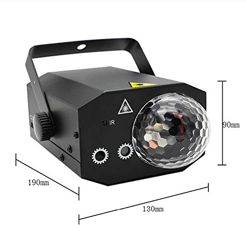 Party dj disco Lights + Dj Disco Ball,Two in One stage lights Effect Projector Karaoke Equipment With Remote Control Sound Activated for Dancing Christmas Gift KTV Bar Concert Birthday