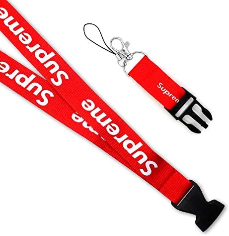 Lanyard Keychain Holder Keychain Key Chain Red Lanyard Clip with Webbing Strap (Superme)