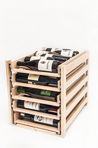 Wine-Logic-In-Cabinet-Sliding-Tray-Wine-Rack-30-Bottle-Solid-Maple-Wood-Unstained-with-Clear-Satin-Lacquer-Finish