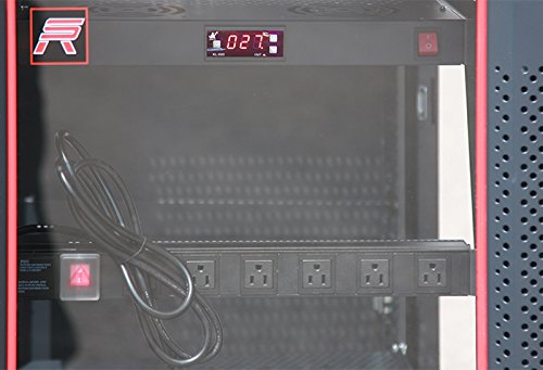 32U 39" Depth IT & Telecom Server Rack Cabinet,Glass Door,Air Control Panel 4Fans, 1PDU, 1 shelf-FREE!