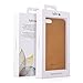 kalibri Case Compatible with Apple iPhone SE (1.Gen 2016) / iPhone 5 / iPhone 5S - Case Smooth Genuine Leather Hard Case Anti Slip Cover - Cognac
