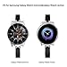 TOYOUTHS Stylish Strap Compatible with Samsung Galaxy Watch 42mm Bands Women Replacement Slim Wristband for Galaxy Active 2 40mm 44mm/Gear S2 Classic/Gear Sport Stainless Steel Metal+Leather Silver