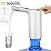 tobelife Foldable 5 Gallon Water Dispenser,Water Bottle Pump, Wireless Electric Generic Gallon Bottle Water Pump, Automatic Drinking Pure Water Dispenser,Ideal for Home,Office,Outdoor (White-Orange)